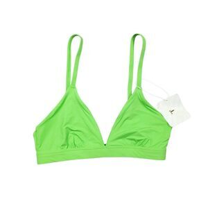 Fabletics Fine Touch Triangle Bralette Women's Size XS Sour Apple Green